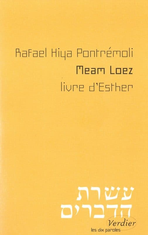 Meam Loez – Livre d’Esther (édition Verdier)